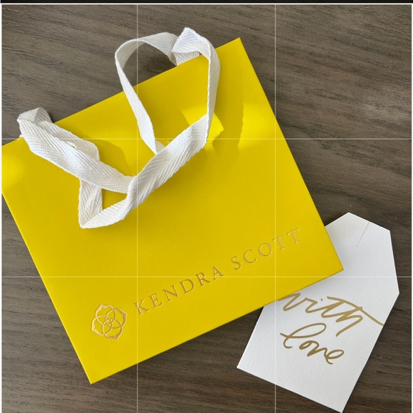 NEW Kendra Scott Taylor Stud Earrings In Gold Orange Goldstone - Picture 7 of 7